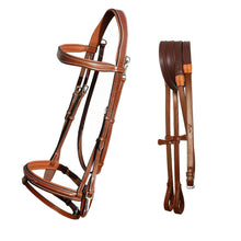 ExionPro Quick Release Snaffle Jumping Bridle with Rubber Reins