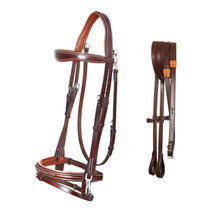 ExionPro Quick Release Snaffle Jumping Bridle with Rubber Reins