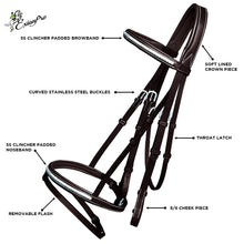 ExionPro SS Clincher Studded Bridle With Flash and Reins