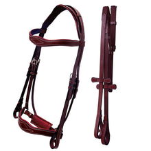 ExionPro Broad Wave Shape Designer Fancy Dressage Bridle & Web Reins