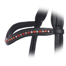 ExionPro Elegant Soft Padded Hyacinth, Light Rose Colored Crystal Browband