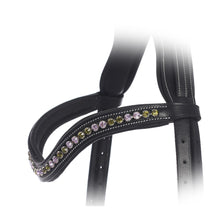 ExionPro Elegant Deep Curved Soft Padded Olivine, Violet Colored Crystal Browband