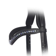 ExionPro Elegant Deep Curved Soft Padded Sapphire, Aqua Marine, Light Sapphire Colored Crystal Browband