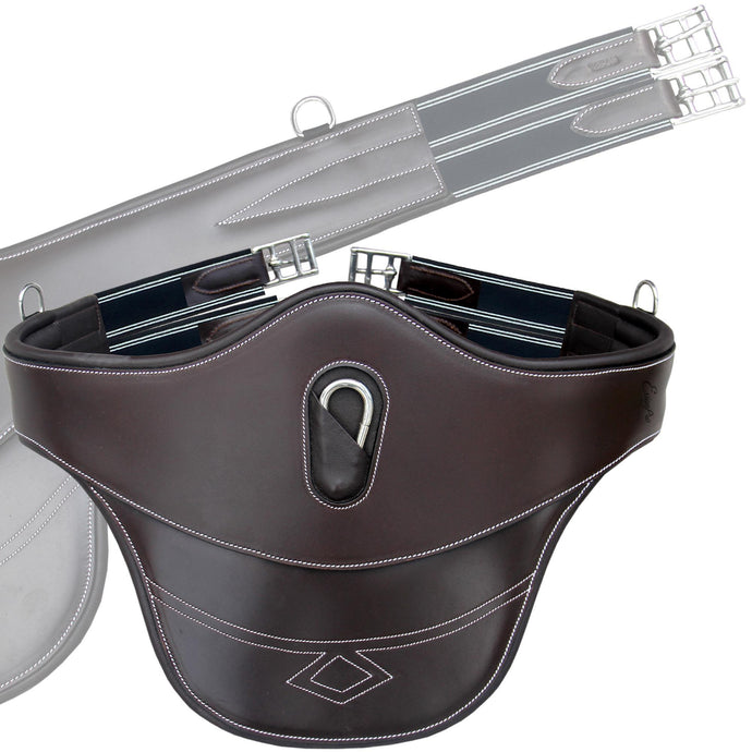 ExionPro Belly Guard Girth - Navy Blue Elastic with White Lines