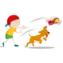 ExionPro Natural Leather Slipper Dog Toy with Non Toxic Fiber Stuffing - Red/Yellow Color