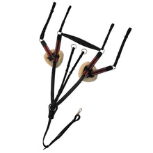 ExionPro 5 Point Breastplate with Sheepskin Padding - Burgundy Elastic & White Strips