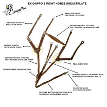 ExionPro 5 Point Breastplate with Sheepskin Padding - Matching Elastic