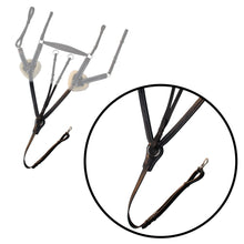 ExionPro 5 Point Breastplate with Sheepskin Padding - Navy Blue Elastic & White Lines