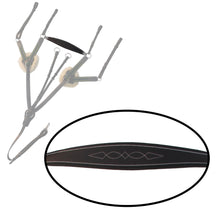 ExionPro 5 Point Breastplate with Sheepskin Padding - Green Elastic & Yellow Lines