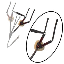 ExionPro 5 Point Breastplate with Sheepskin Padding - Burgundy Elastic & White Strips