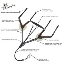 ExionPro 5 Point Bling Breastplate with Elastic & Sheepskin Padding