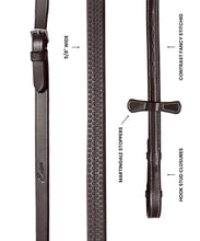 ExionPro Rubber Reins with Fancy Stitching