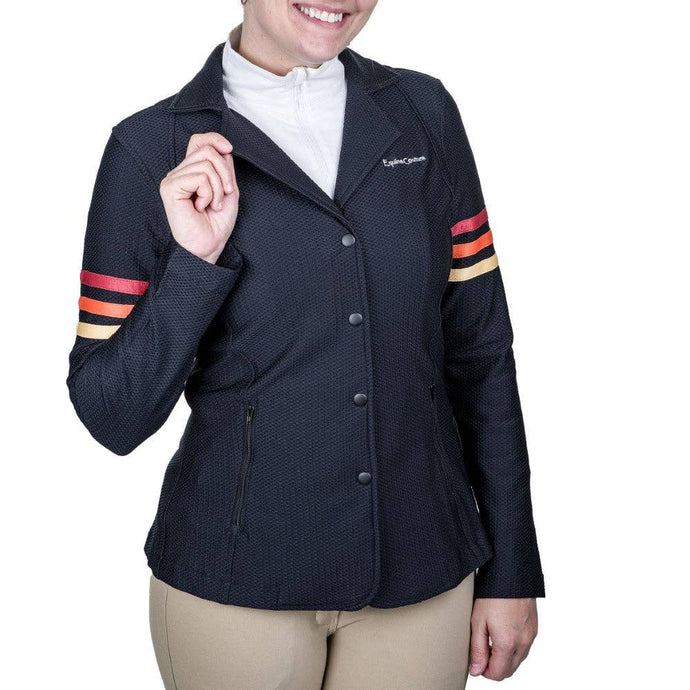 Equine Couture EquiVent Gradient Show Coat w/ Arm Stripes