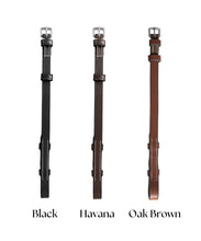 ExionPro Bridle Cheek Pieces With Hook Fastening - White Stitching