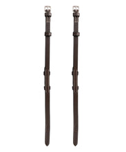 ExionPro Bridle Cheek Pieces With Hook Fastening - White Stitching