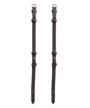 ExionPro Bridle Cheek Pieces With Hook Fastening - White Stitching