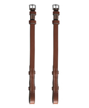 ExionPro Bridle Cheek Pieces With Hook Fastening - White Stitching