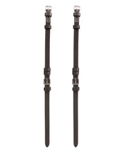 ExionPro Bridle Cheek Pieces With Buckle Fastening - White Stitching