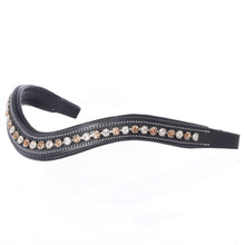 ExionPro Elegant Soft Padded Light Peach, Clear Crystal Browband