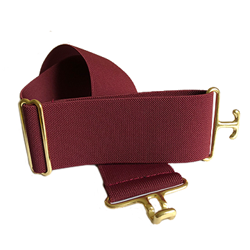 Burgundy + Brass Elastic Belt
