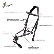 ExionPro Padded Ear Free Monocrown Crown Piece Figure 8 Bridle & Reins