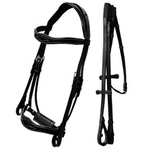ExionPro Broad Wave Shape Designer Fancy Dressage Bridle & Web Reins