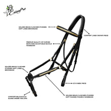 ExionPro SS / Brass Clincher Figure 8 Bridle with Rubber Reins