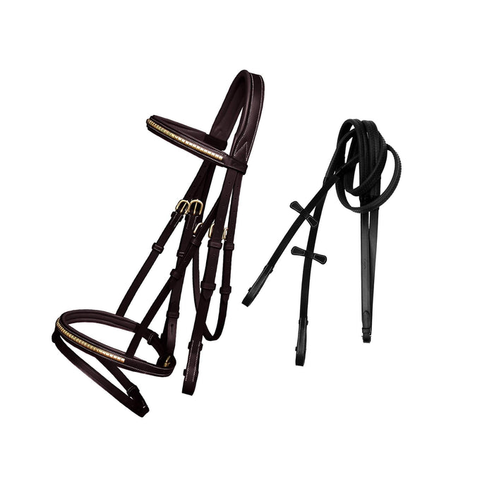 ExionPro SS / Brass Clincher Bridle With Flash and Reins