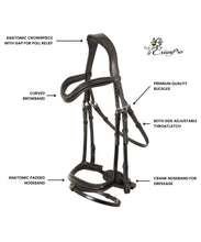 ExionPro 'Ursa' Anatomic Dressage Bridle With Reins