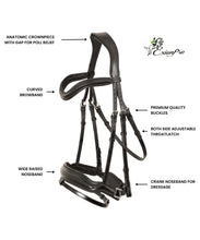 ExionPro 'Leo' Dressage Bridle with Reins