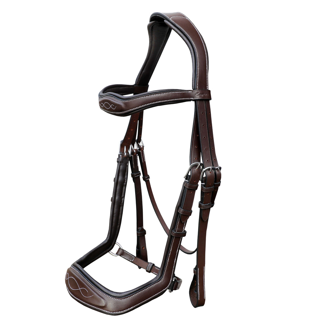Replacement Crownpiece of ExionPro Anti-Pressure Jumping Raised Padded Fancy Wave Stitched Bridle
