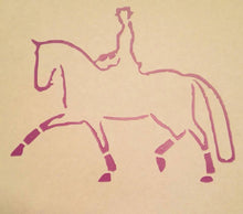 Dressage Extended Trot Outline Decal (side view) - KJ Creations 