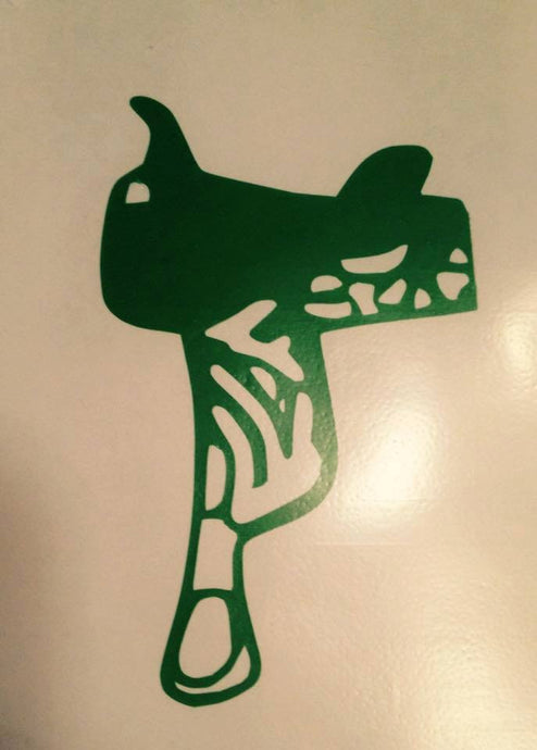 Western Saddle Decal - KJ Creations 