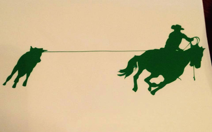 Roping Horse Decal - KJ Creations 
