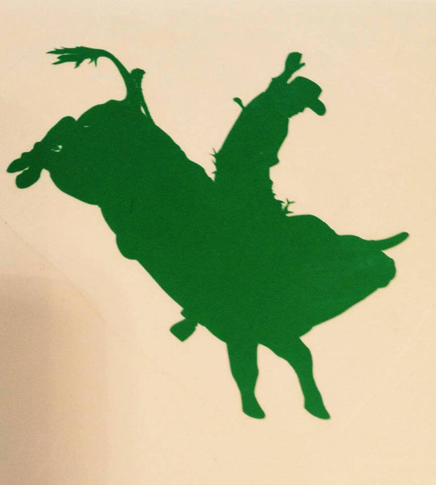 Bull Rider Decal (side view) - KJ Creations 