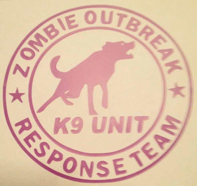 K~9 Zombie Response Team Decal - KJ Creations 