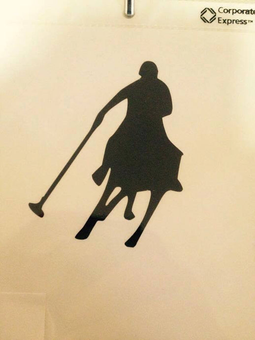 Polo Player Decal (head on) - KJ Creations 