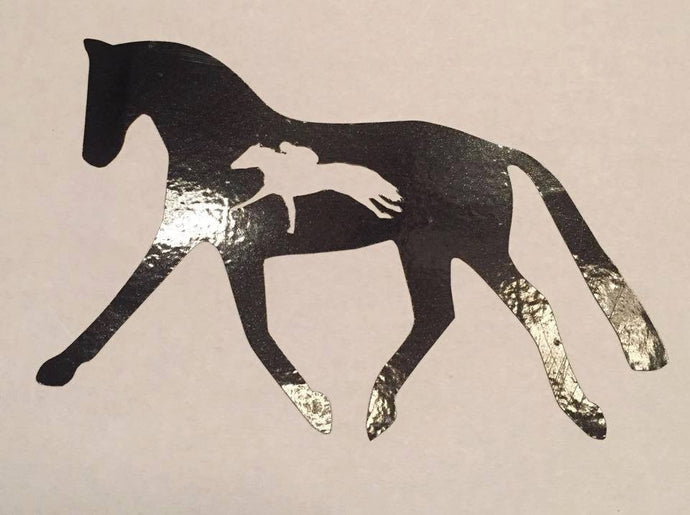 OTTB Dressage Decal (Side View) - KJ Creations 