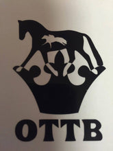 OTTB Dressage horse 3pt Crown Decal (Side View) - KJ Creations 