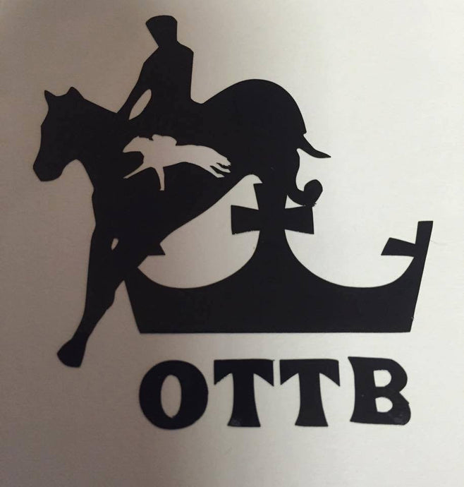 OTTB Eventer Cross Crown Decal (Side View) - KJ Creations 