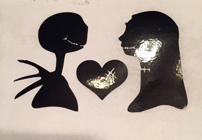 Nightmare before Christmas Jack & Sally Profile Decal - KJ Creations 