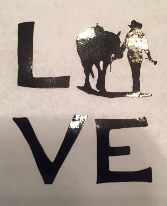 LOVE Cowgirl Decal - KJ Creations 