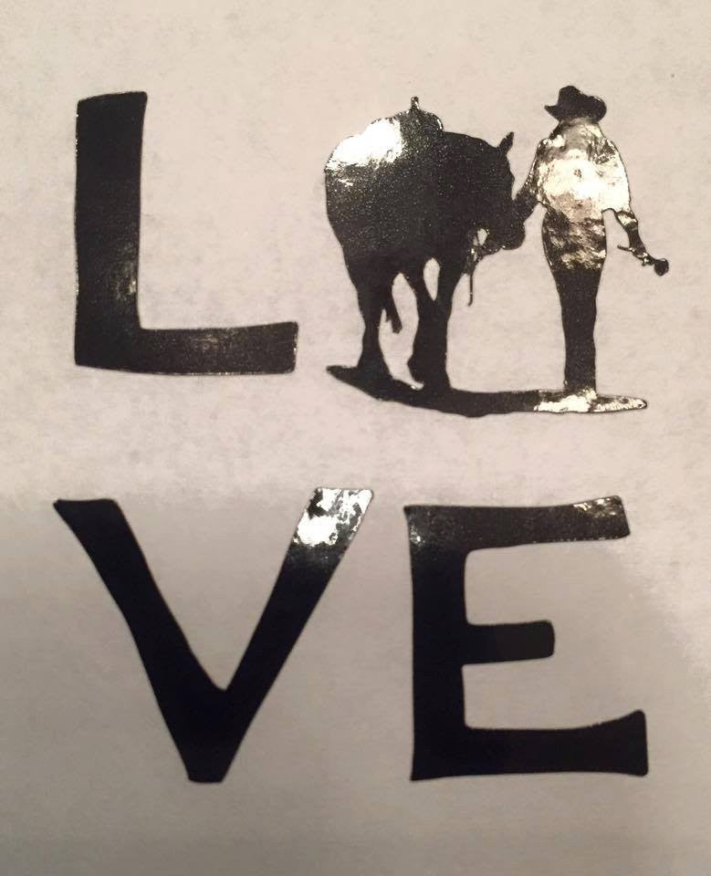 LOVE Cowgirl Decal - KJ Creations 