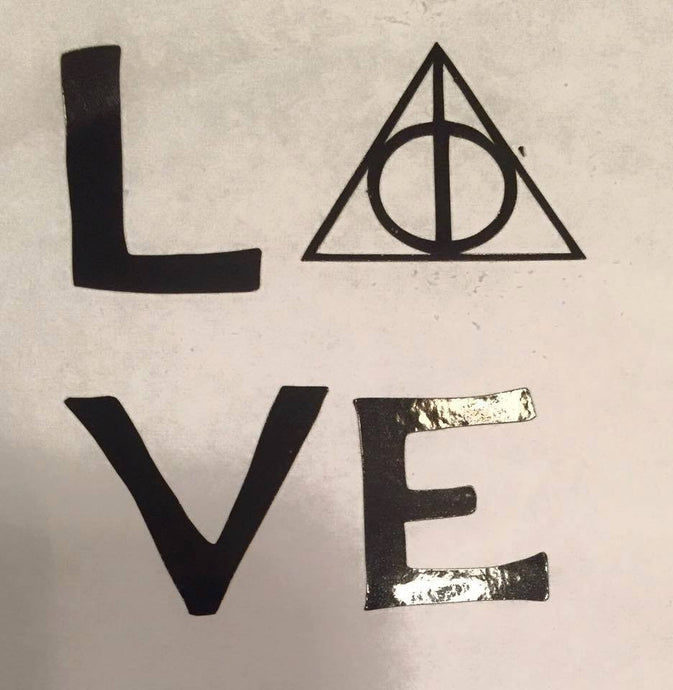 LOVE Deathly Hallows  Decal - KJ Creations 