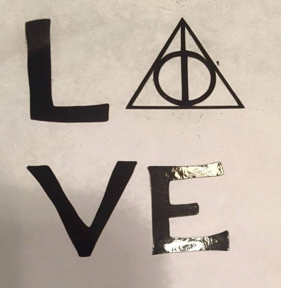 LOVE Deathly Hallows  Decal - KJ Creations 