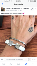 Say WHAAAAT!? Cuff (Silver) - KJ Creations 