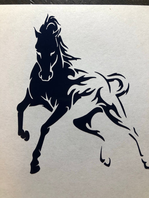 Flaming horse Decal