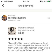 Marathon Style Equestrian Decal