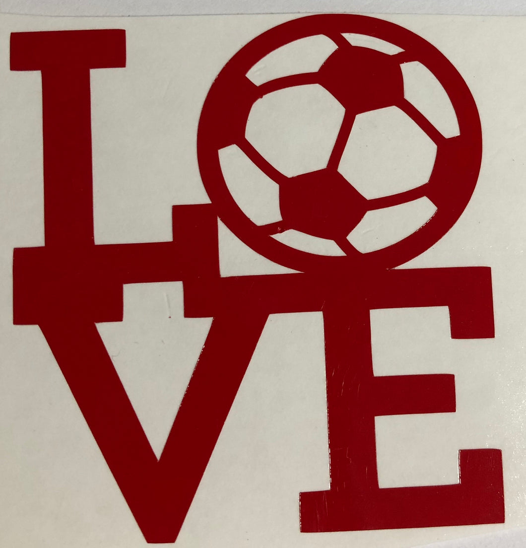 LOVE Soccer Decal