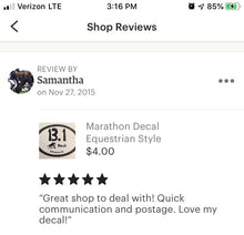Marathon Style Equestrian Decal